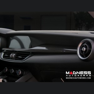 Alfa Romeo Stelvio Dash Trim Kit - Carbon Fiber 